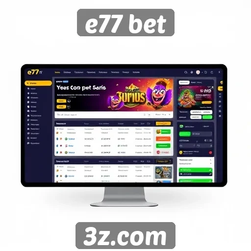 Interface do usuário do e77 bet é intuitiva