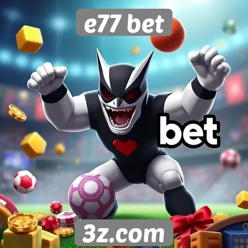 Variedade de jogos disponíveis na plataforma e77 bet